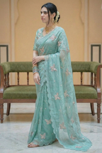 Butterfly Green Color Saree