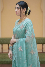 Butterfly Green Color Saree