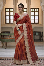 Gatha Peach Color Saree