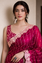 Gitika Dark Pink Color Saree