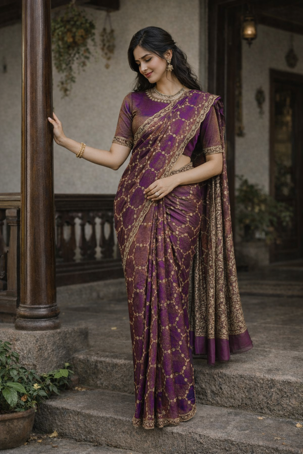 Nexa Lavender Color Saree