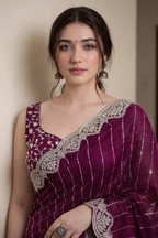 Gitika Burgundy Color Saree