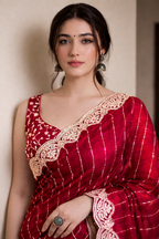 Gitika Red Color Saree