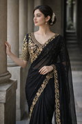 Vrushti Black Color Saree