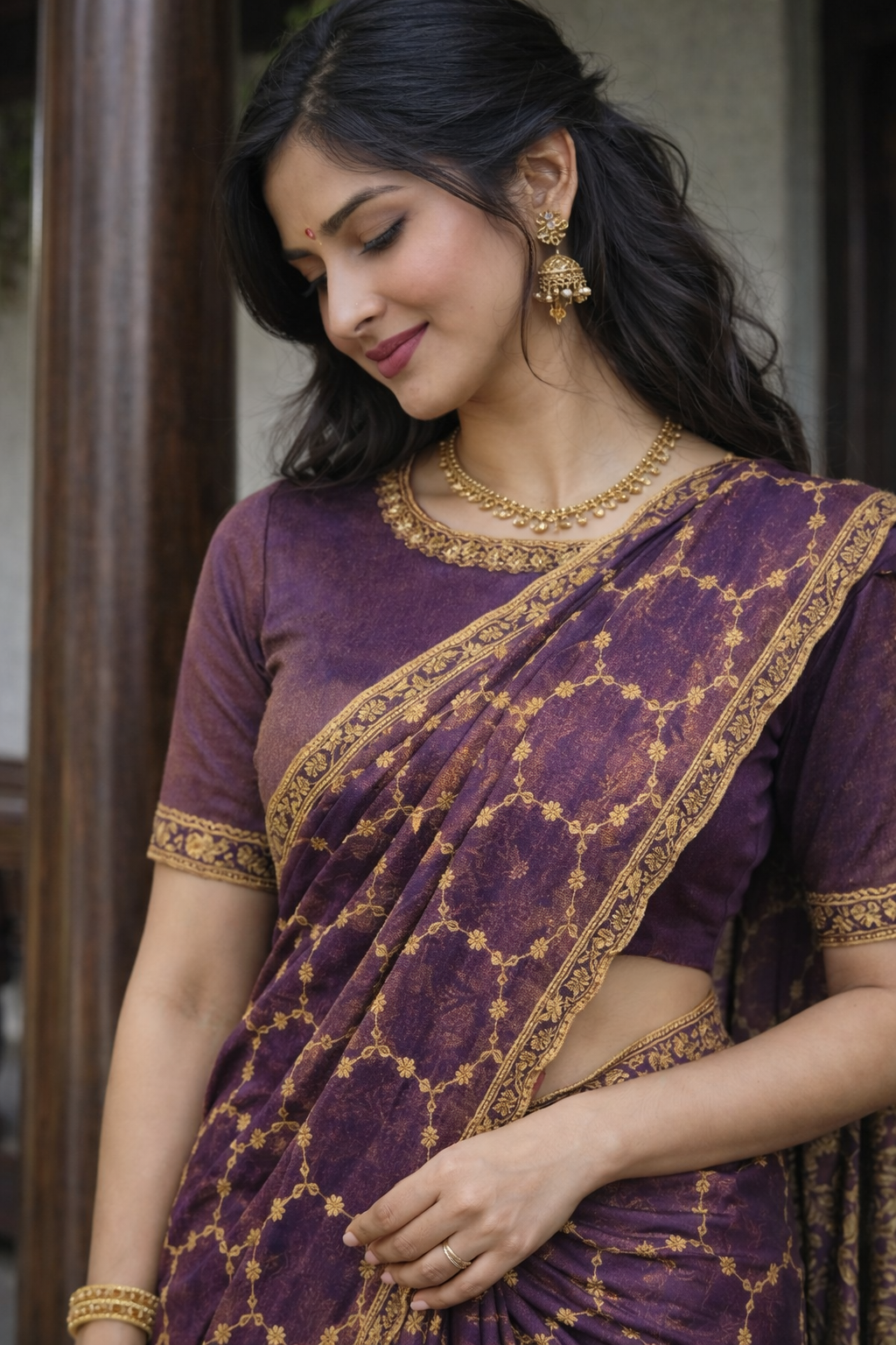 Nexa Lavender Color Saree