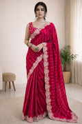 Gitika Dark Pink Color Saree