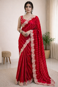 Gitika Red Color Saree