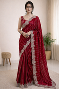 Gitika Maroon Color Saree