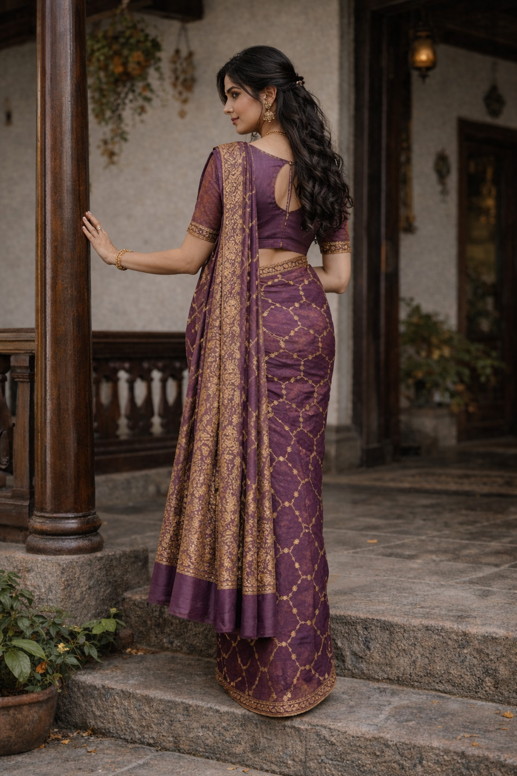 Nexa Lavender Color Saree