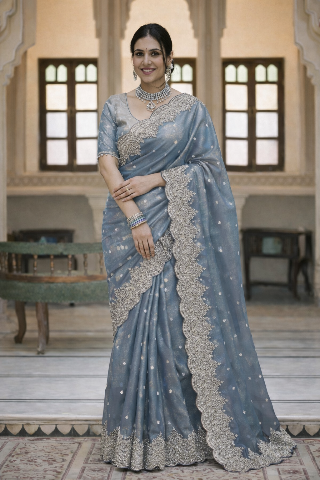 Gatha Gray Color Saree