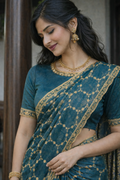 Nexa Gray Color Saree
