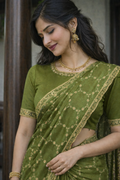 Nexa Mehendi Color Saree