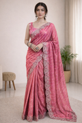 Gitika Light Pink Color Saree