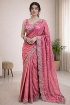 Gitika Light Pink Color Saree