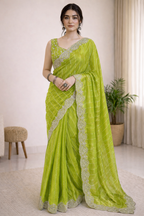 Gitika Green Color Saree