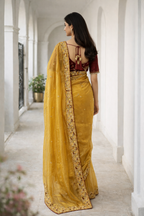 Zoya Yellow Color Saree