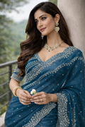Siya Teal Color Saree