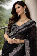 Siya Black Color Saree
