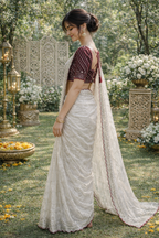 Diva White Color Saree