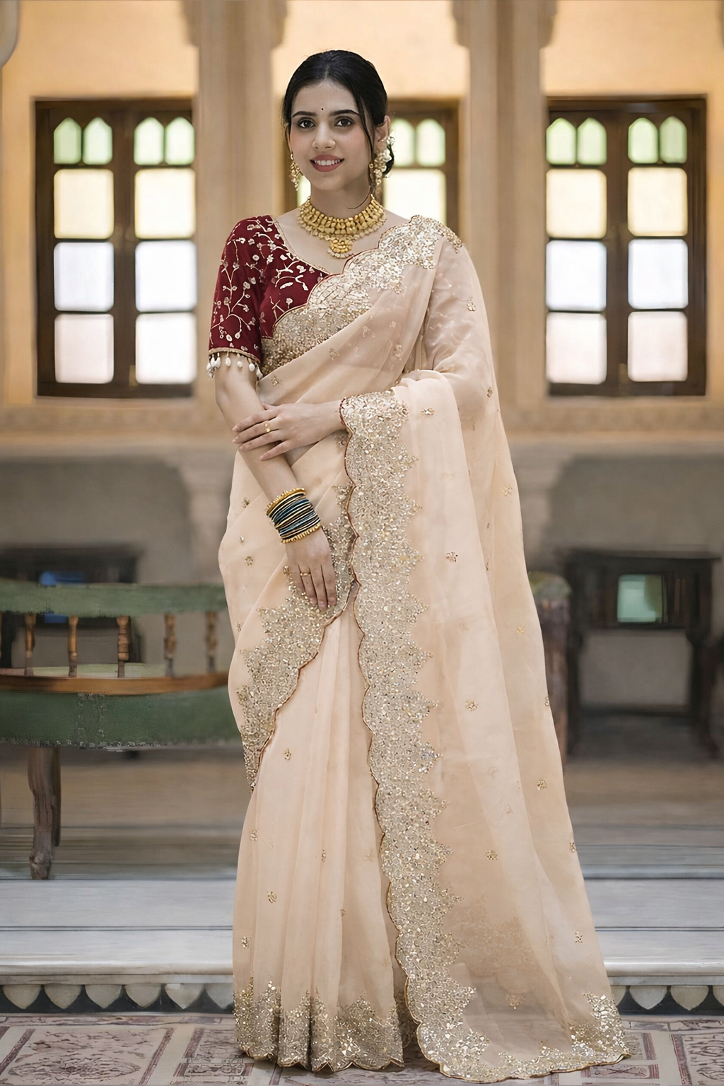 Dhyana Saree Golden Color