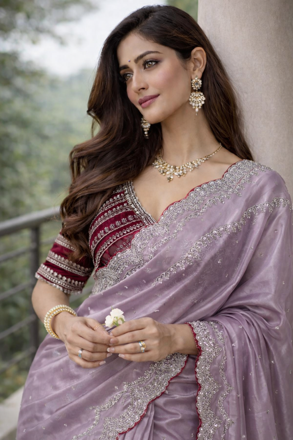 Siya Maroon Color Saree