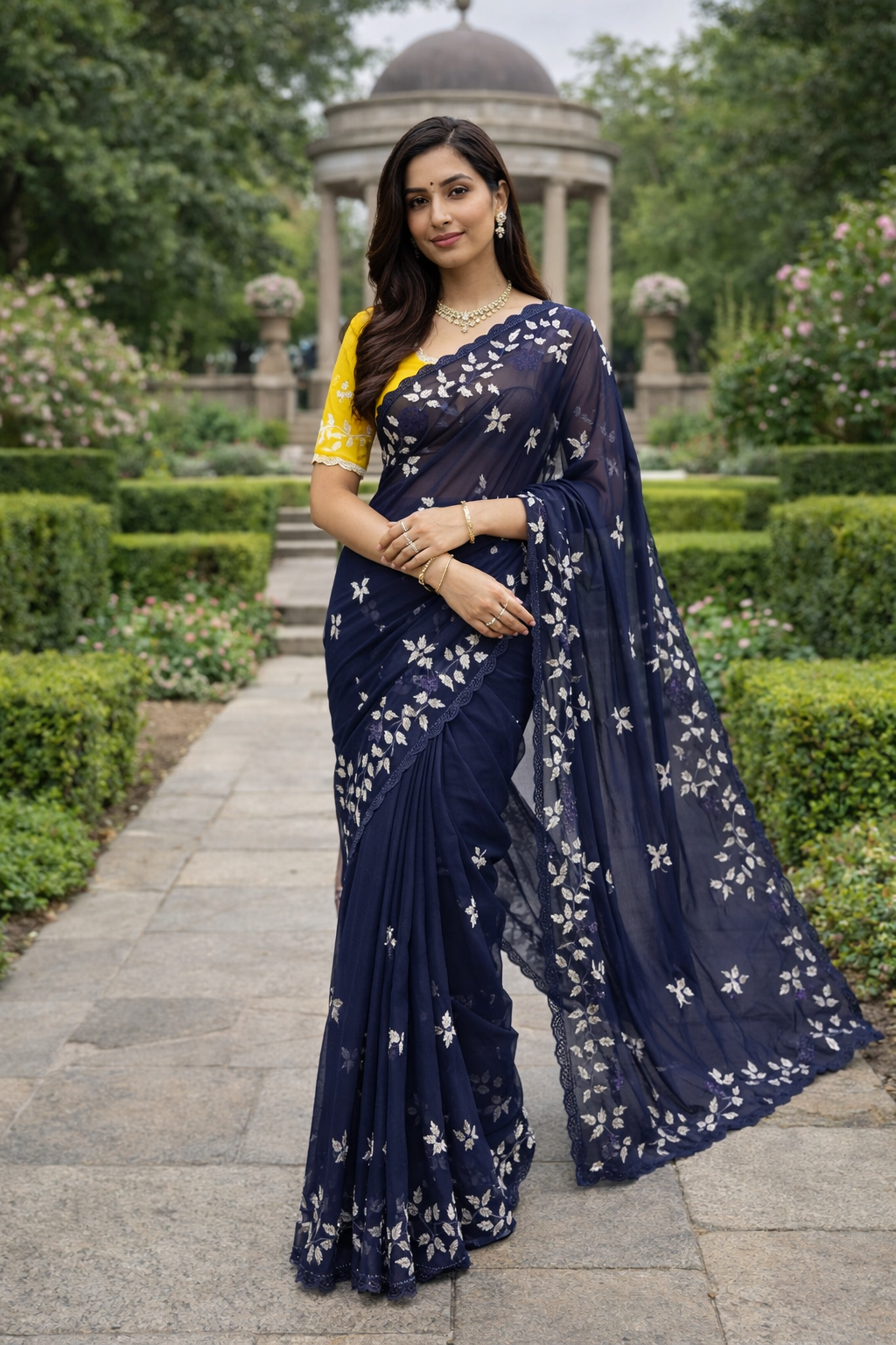 Vidhi Blue Color Saree