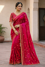 Mannat Pink Color Saree