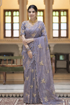 Butterfly Lavender Color Saree
