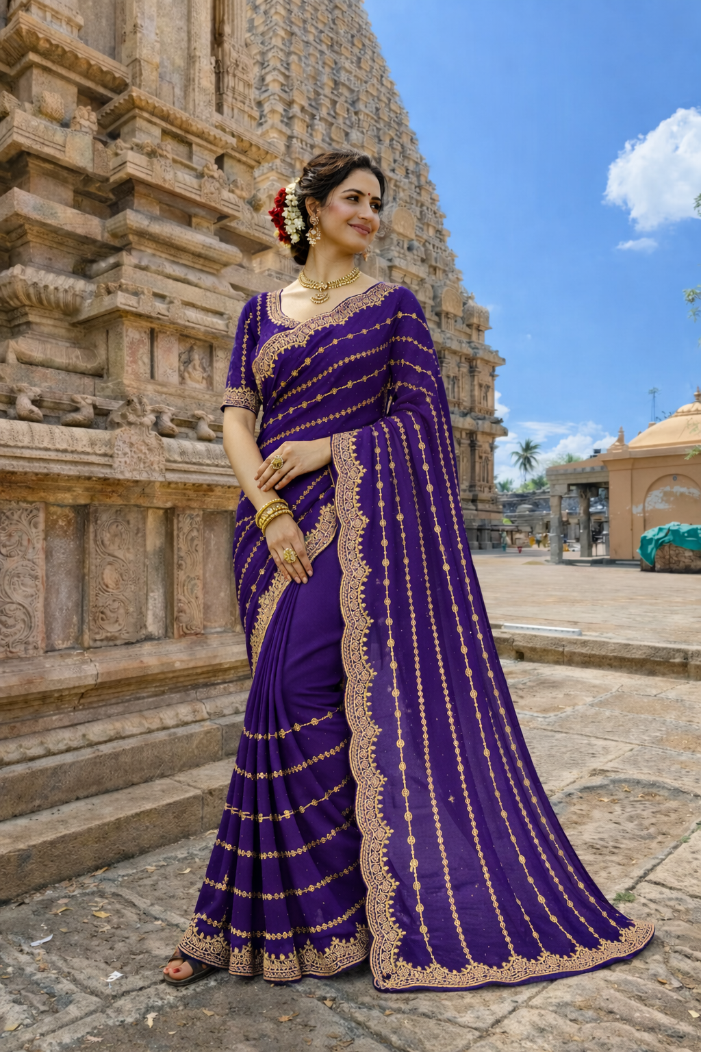 Manki Purple Color Saree