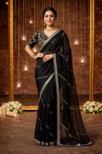 Fabric Fendy Jenifer Black Color Saree