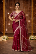 Fabric Fendy Jenifer Brown Color Saree