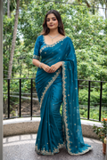 Vanika Teal Color Saree