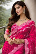 Siya Dark Pink Color Saree