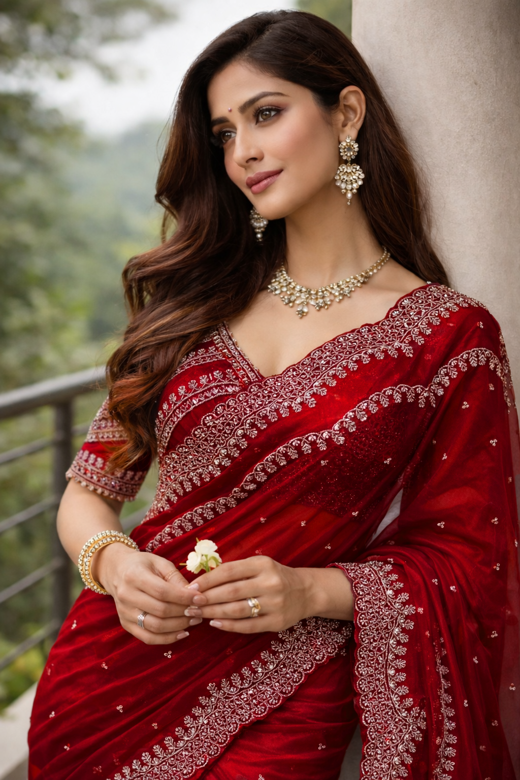 Siya Red Color Saree