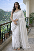 Muse White Color Saree