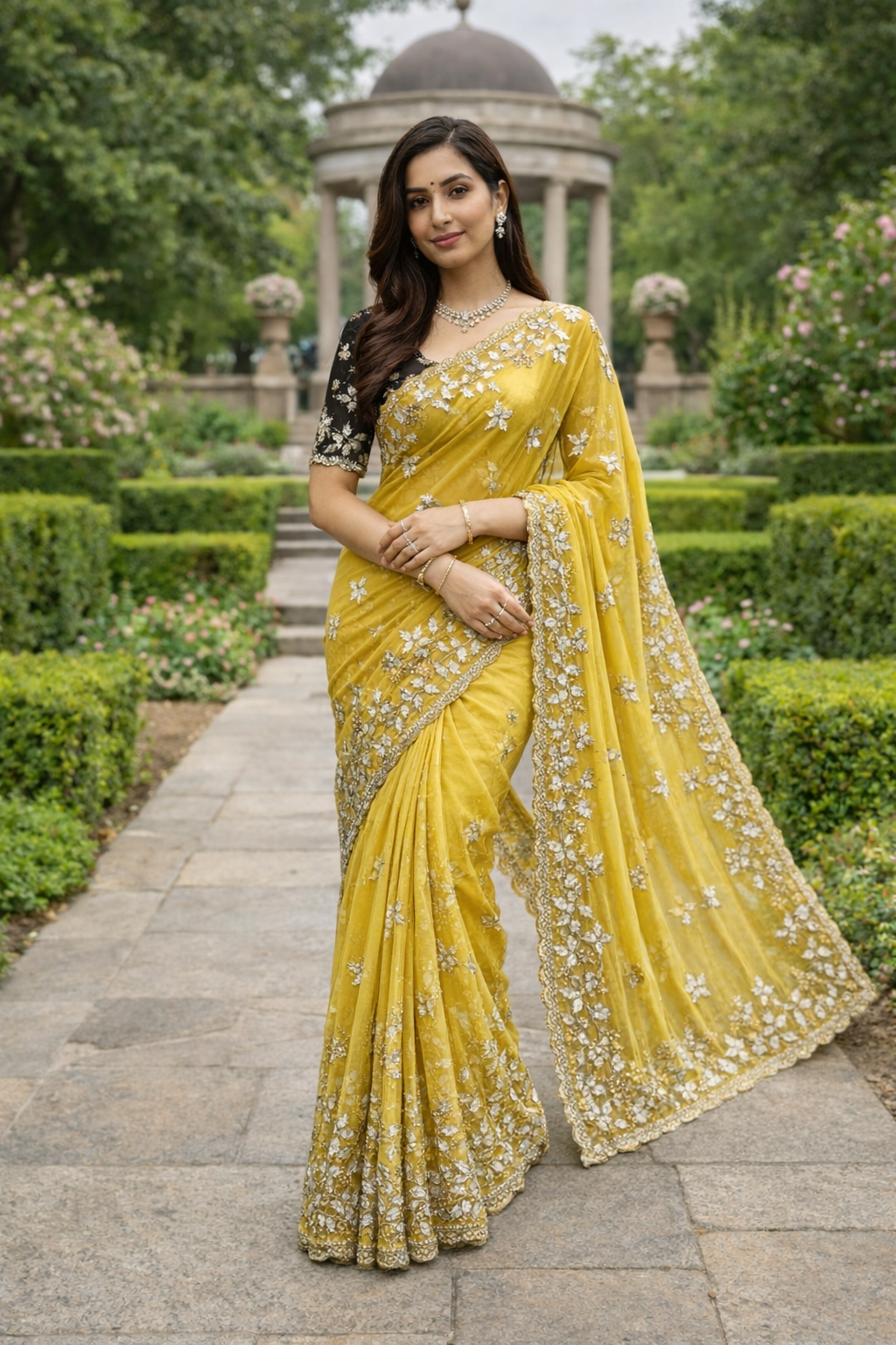 Vidhi Yellow Color Saree